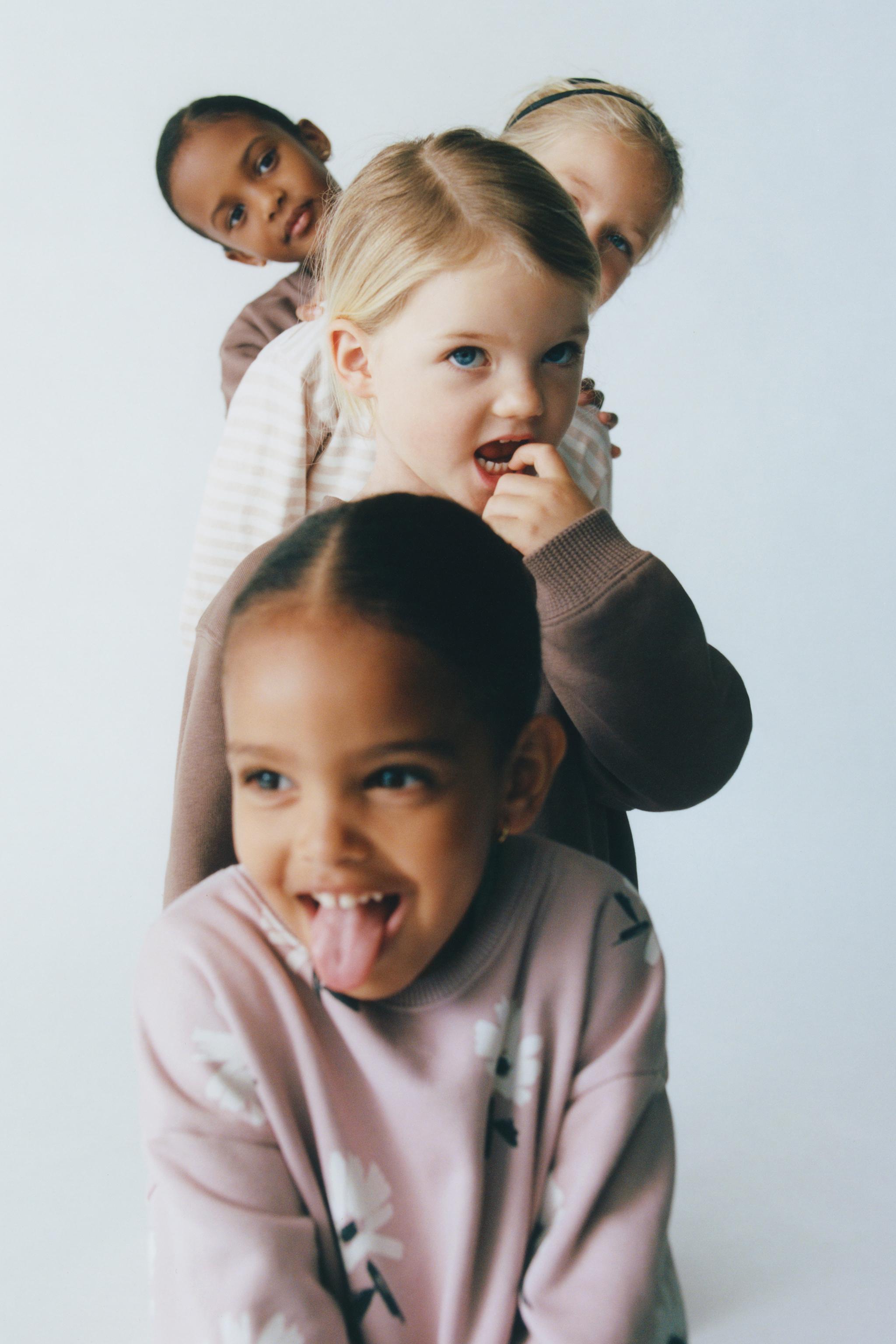 PRINTED RIB SWEATSHIRT AND LEGGING JOGGING SET